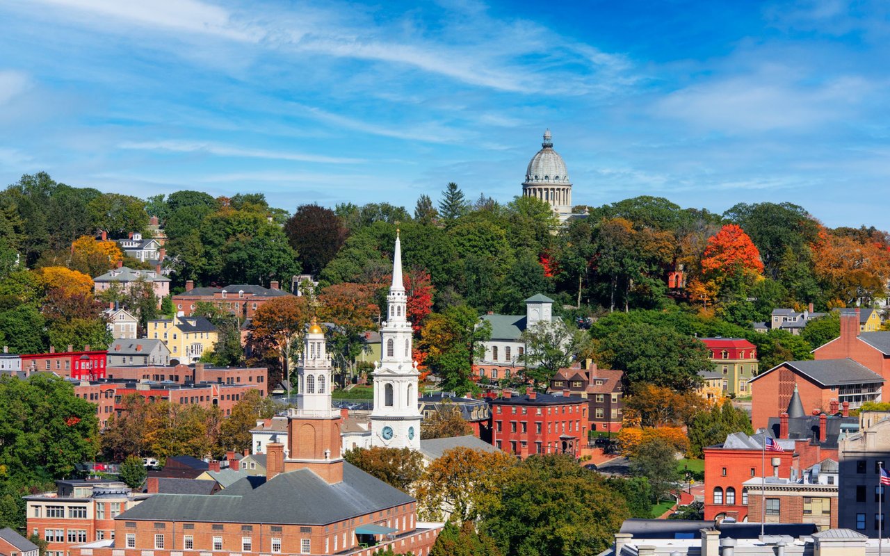 Providence city architecture and Rhode Island State House, from Smith & Oak's Providence guide
